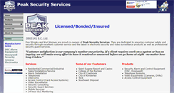 Desktop Screenshot of peaksecurityservices.ca