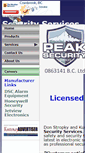 Mobile Screenshot of peaksecurityservices.ca